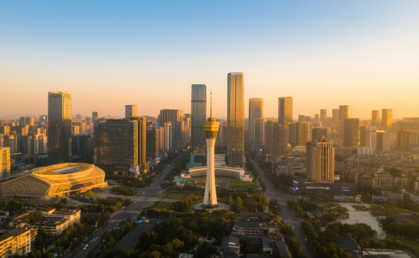 Chengdu, China skyline