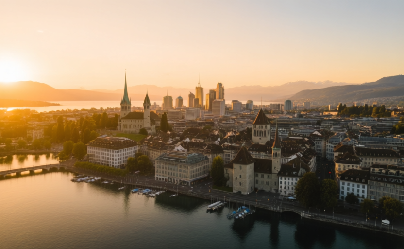 Lausanne, Switzerland skyline