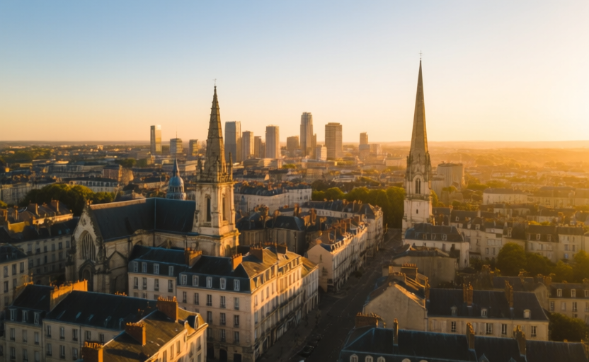 Nantes, France skyline