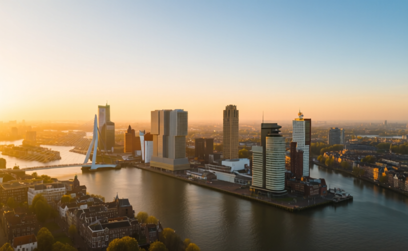 Rotterdam, Netherlands skyline