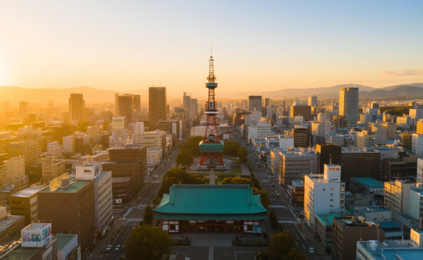 Sapporo, Japan skyline