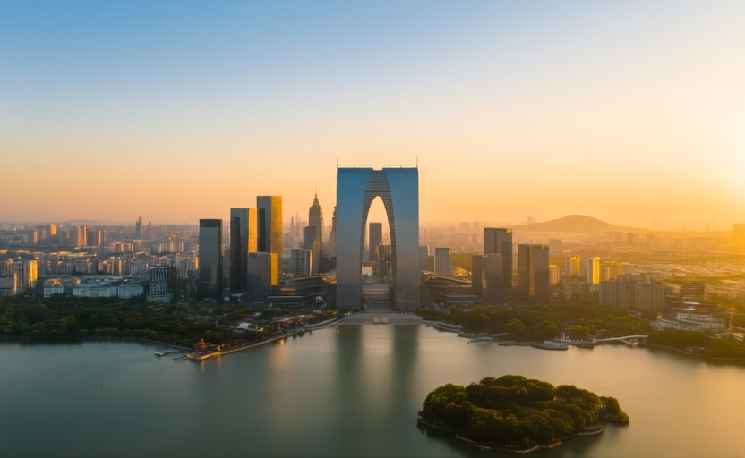 Suzhou, China skyline